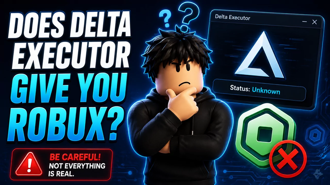 Does Delta Executor give Robux showing Delta-style executor concept and real Roblox balance question