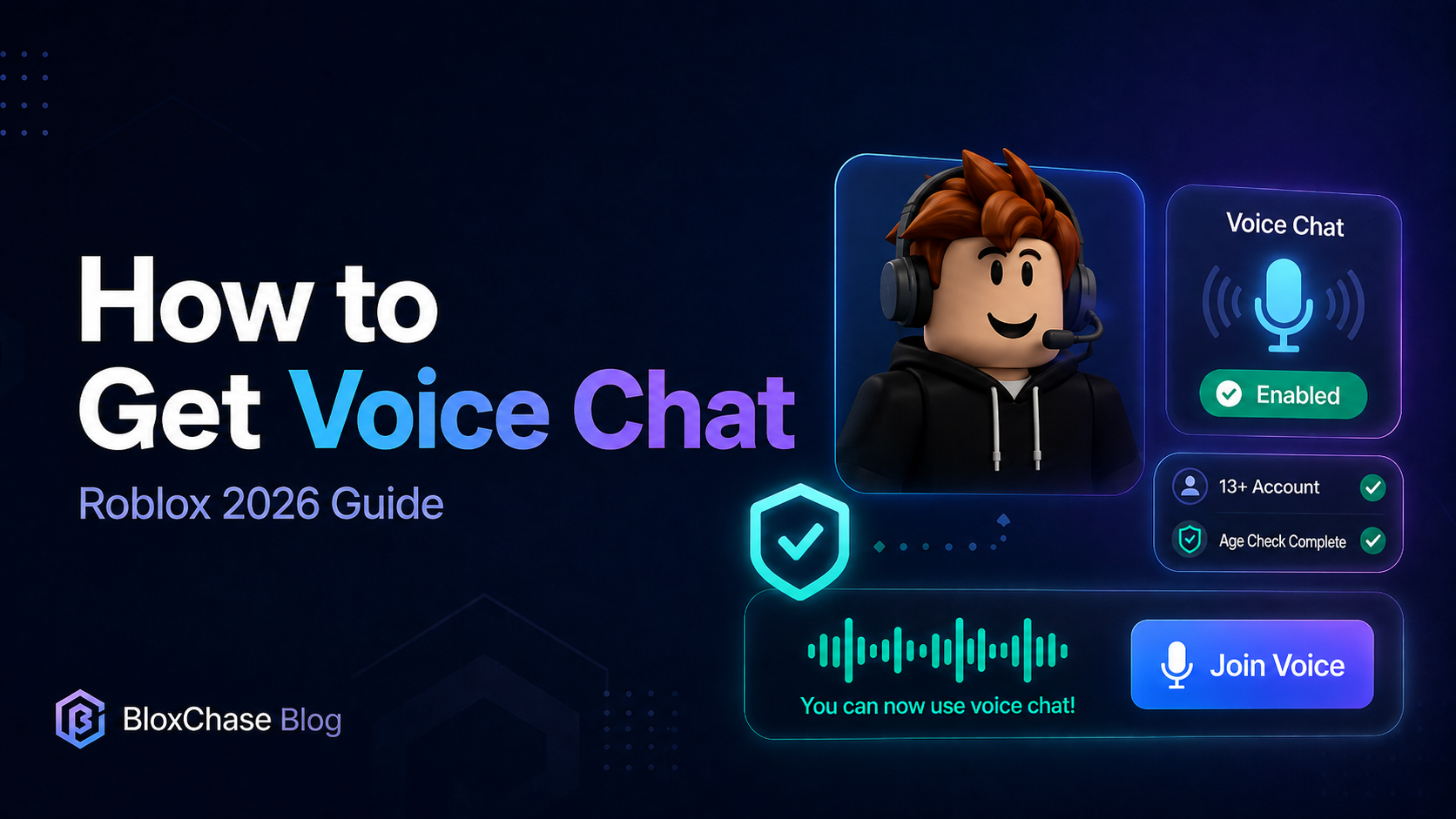 How to get Voice Chat on Roblox in 2026 with microphone headset and age verification graphics