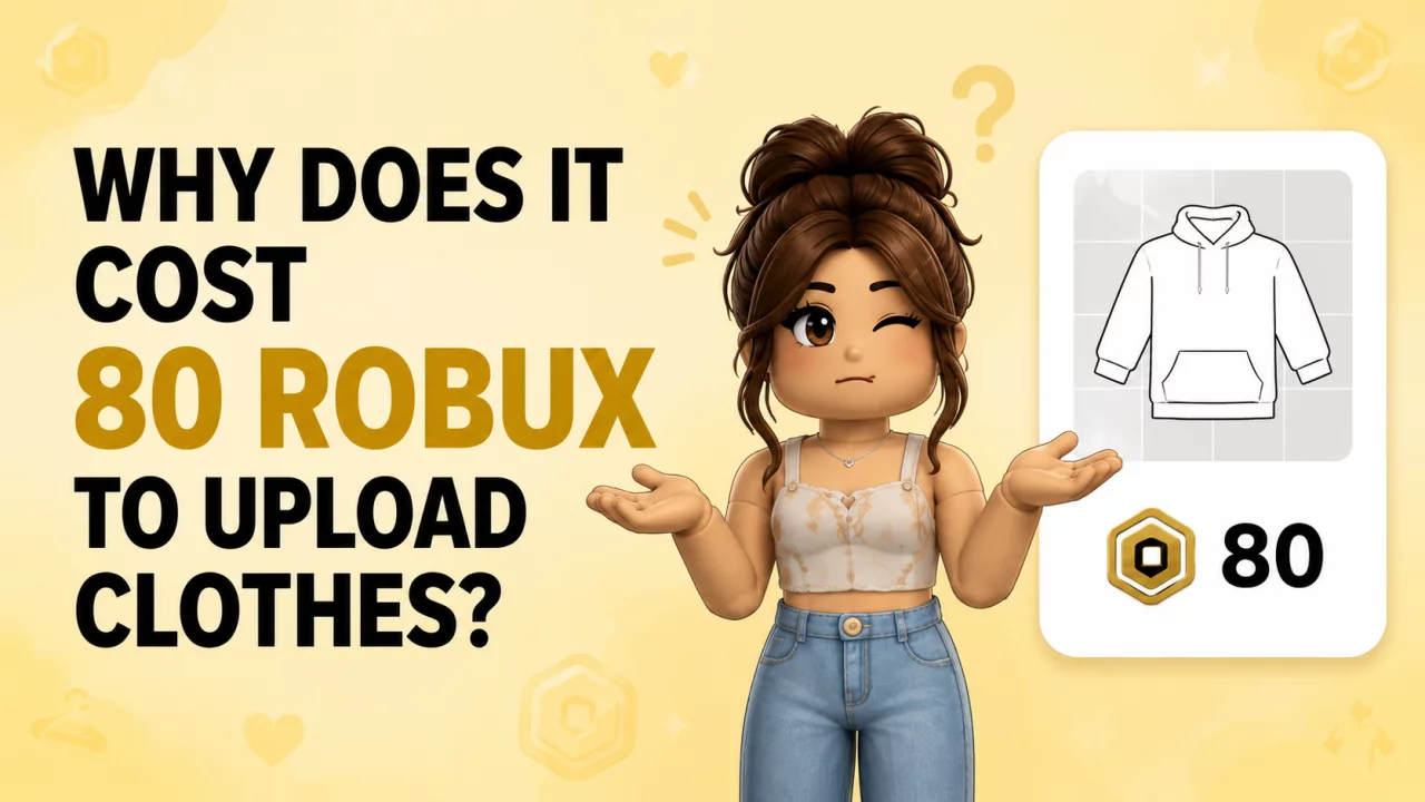 Why Roblox charges 80 Robux to upload clothes in 2026 with clothing creator and Marketplace upload fee