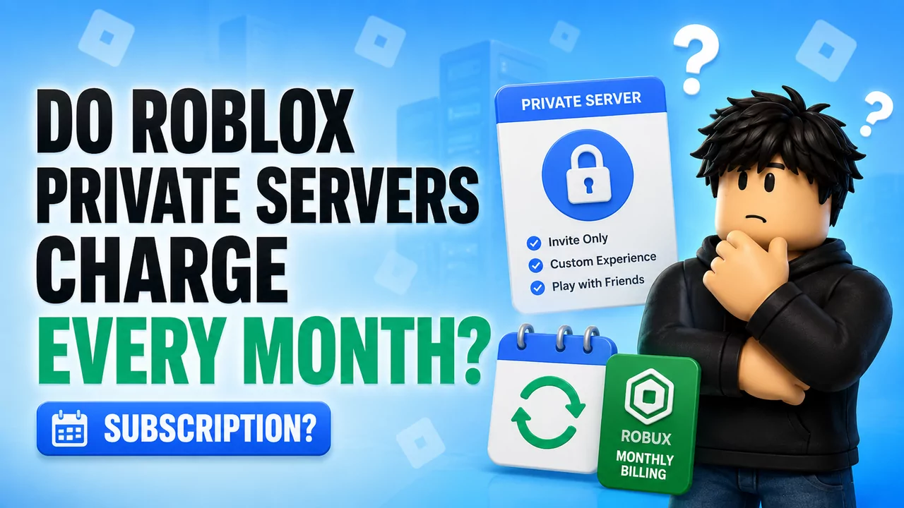Do Roblox private servers charge every month showing monthly Robux renewal and private server settings