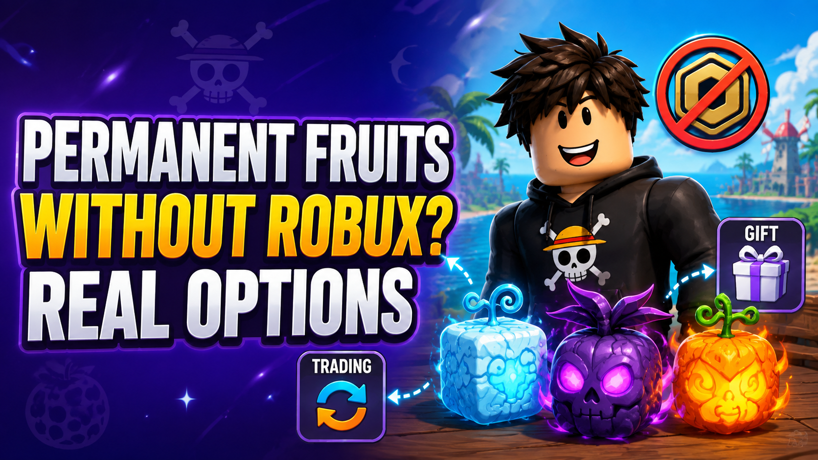 How to get permanent fruits in Blox Fruits without spending your own Robux through trading and gifting