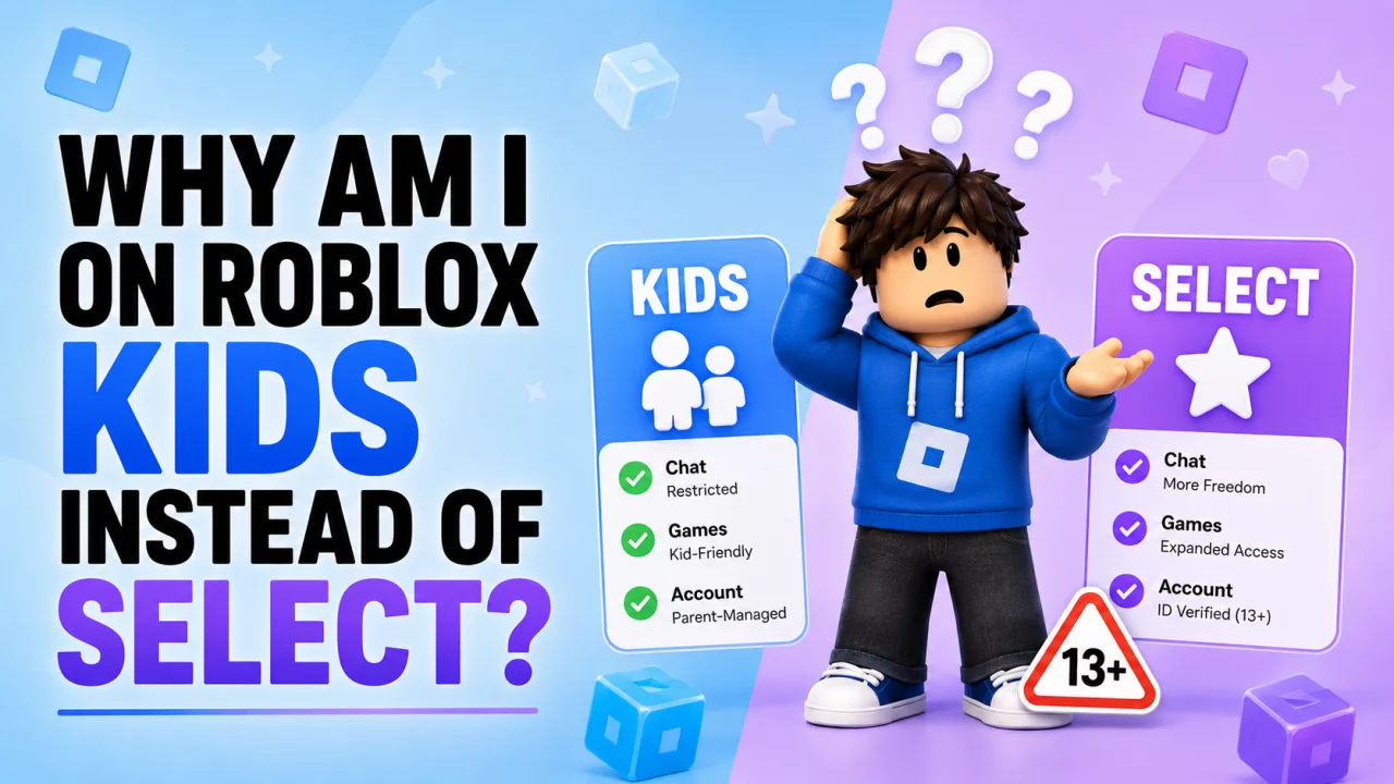 Why Roblox account is on Roblox Kids instead of Roblox Select with age verification