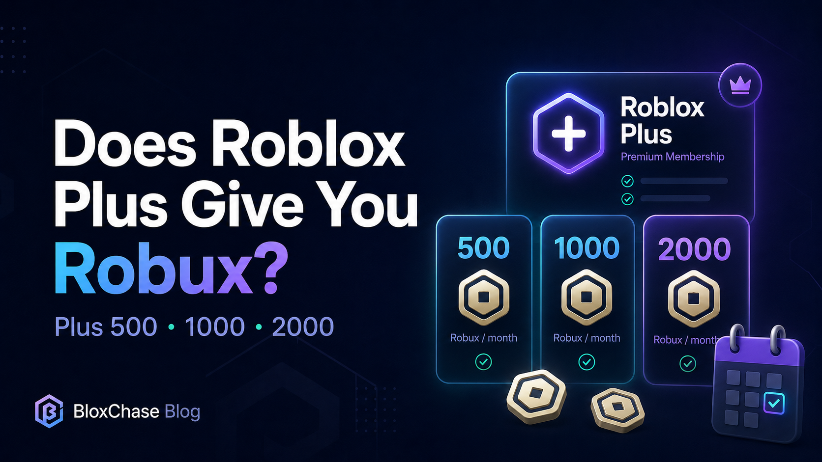 Does Roblox Plus give Robux guide showing Roblox Plus 500 1000 and 2000 subscription options