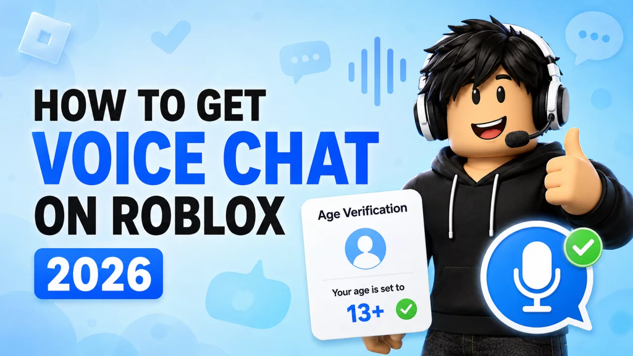 How to get Voice Chat on Roblox in 2026 with microphone headset and age verification graphics